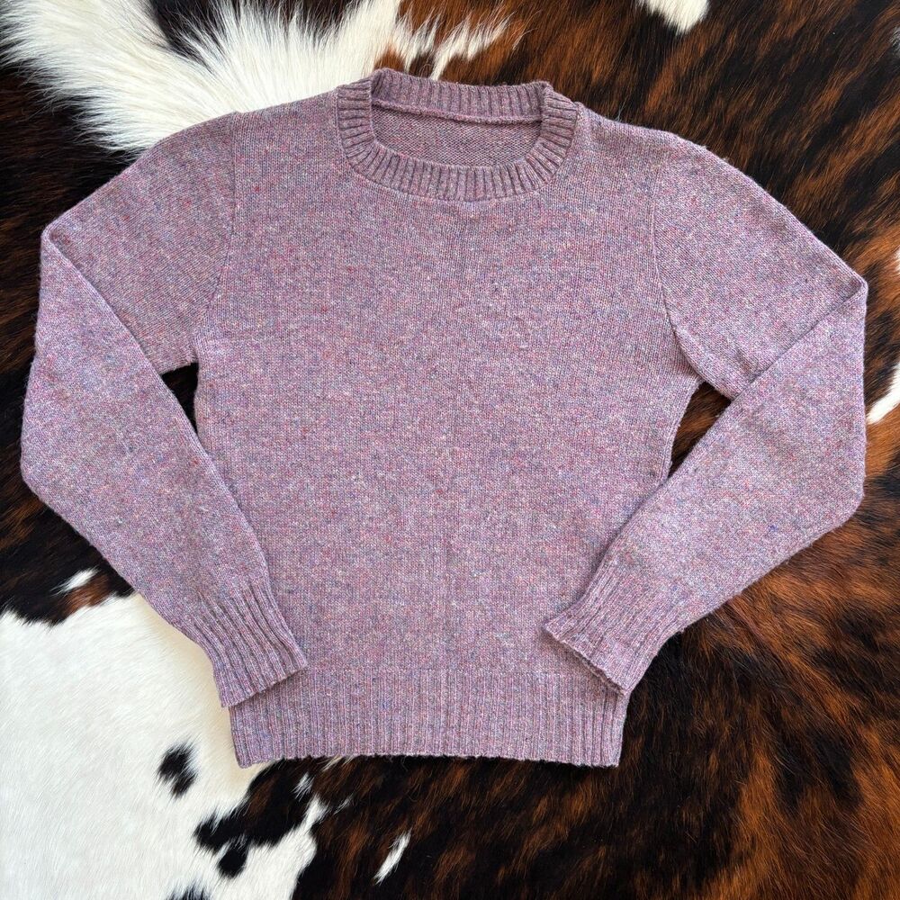 Retro Cropped Fitted Wool Sweater
